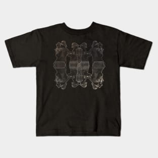 Unknown Seas: Sailors, Sextants, and the Enigmatic Canine Illusion from Winslow Homer's 8 Bells Painting Kids T-Shirt